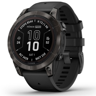 Garmin Fenix 7 Pro Solar Titanium 47mm Dây Cao Su