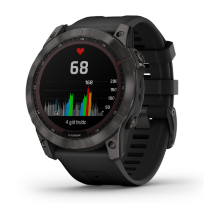 Garmin Fenix 7x Solar Titanium 51mm Dây Cao Su