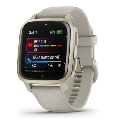 Garmin Venu SQ 2 Music 40.6mm Viền Nhôm Dây Cao Su